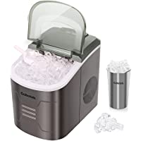 Los mejores  - Cohotek Máquina para Hacer Hielo- Máquina de Cubitos de 2 Medidas- Cubo de 9 Piezas - 6-8 Min- Cubo de Hielo de 15 kg…
